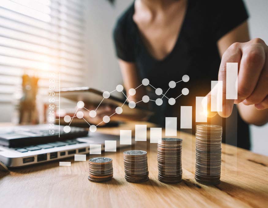 Growth chart over growing funds