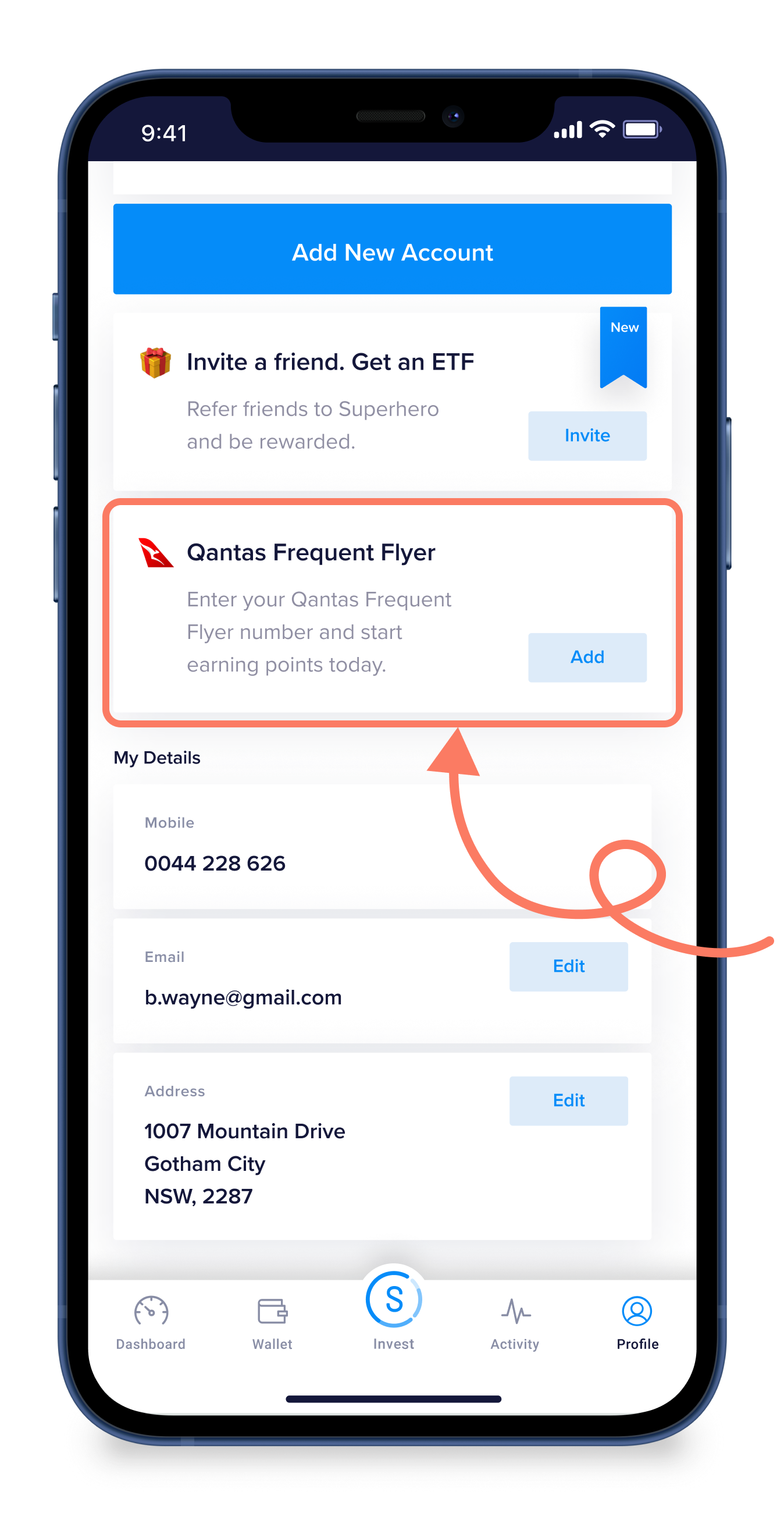Earn Qantas Points with Superhero Superhero App